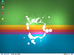 彩色苹果,电脑桌面主题