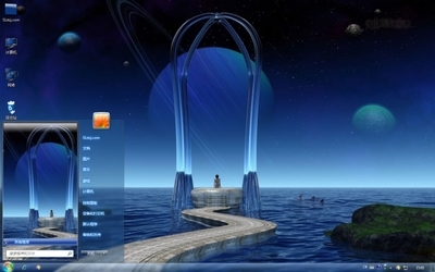 天空之门唯美主题 打造梦幻Win7桌面体验